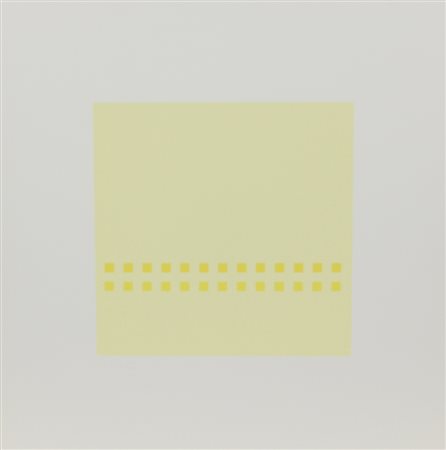 Antonio Calderara Quadrato, 1974, serigrafia su carta, cm. 49,5x49,5, es....