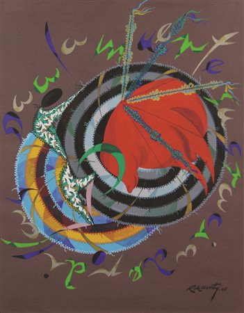 Rafael Alberti Senza titolo, 1968, tecnica mista su carta, cm. 65x50, firmata...