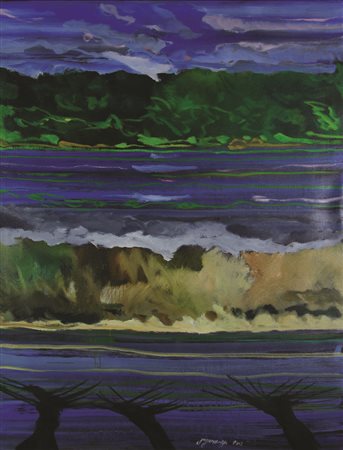 Ugo Maffi Isola, 2012, acrilico su tela, cm. 90x70, firmato e datato in basso...