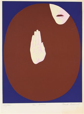 Tomas Cisarovski Spravedlnost, 1993, serigrafia su carta, cm. 88x66, es....