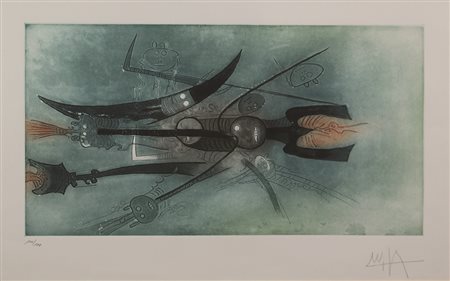 Wifredo Lam Totem, acquaforte acquatinta su carta, cm. 45x70 (lastra cm....