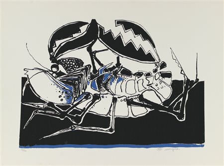 Luciano Minguzzi Senza titolo, litografia su carta Fabriano, cm. 56x76, es....