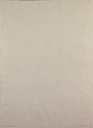 Arnaldo Pomodoro Senza titolo, 1969, calcografia su carta, cm. 75,5x55, prova...