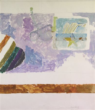 Giorgio Bellandi America Studio I, 1966, acrilico e grafite su cartoncino,...