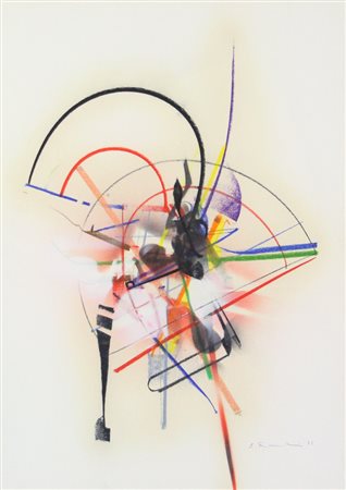 Edoardo Franceschini Senza titolo, 1975, lotto composto da 3 tecniche miste...