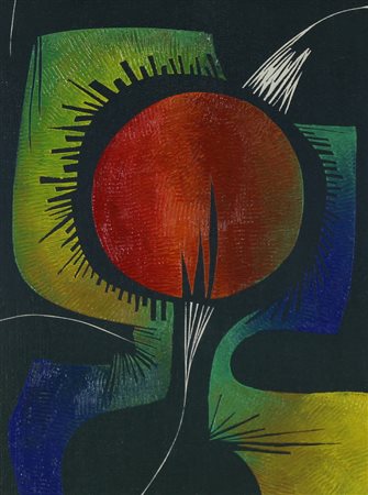 Elvio Becheroni Senza titolo, 1972, olio su tela, cm. 40x30, firmato e datato...