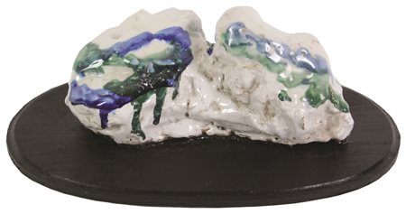 Ernesto Treccani Busto di Donna, scultura in ceramica, cm. 20x10x10