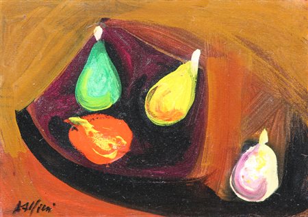 Attilio Alfieri Natura Morta, olio su tela, cm. 25x35, firmato in basso a...