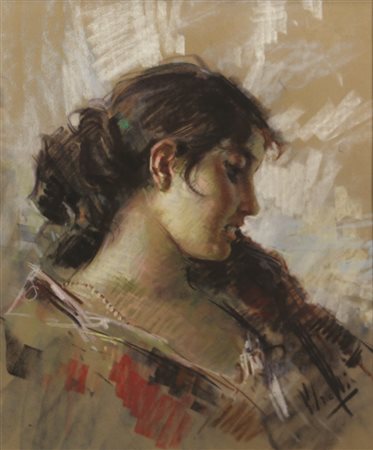 Vincenzo Irolli Senza titolo, pastello su cartoncino vellutato, cm. 53x43,...