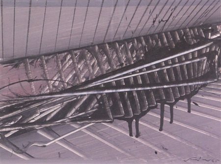 Emilio Scanavino Senza titolo, 1965, tecnica mista su cartoncino, cm. 30x40,...