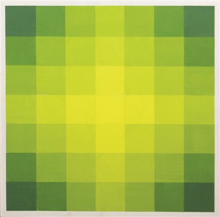 Hugo Demarco Senza titolo, 1980, acrilico su tavola, cm. 35x35, firmato e...