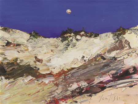 Sergio Scatizzi Senza titolo, olio su tavola, cm. 30x40, firmato in basso a...