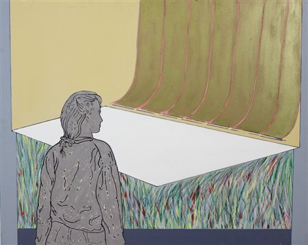 Renato Mambor La Valle e la Ragazza, 2007, olio su tela applicato su tavola,...