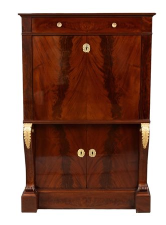 PIERRE-FÉLIX VAN DOREN (firma_di) (BRUXELLES, 26-09-1797 - BRUXELLES, 18-08-1856) 
Secretaire à abattant Belgio, XIX secolo
 Altezza x larghezza x profondità: 146 x 96,5 x 46 cm 