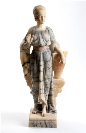  
Rebecca al pozzo, statua italiana in alabastro XX secolo
 Altezza x larghezza x profondità: 66 x 21 x 17 cm