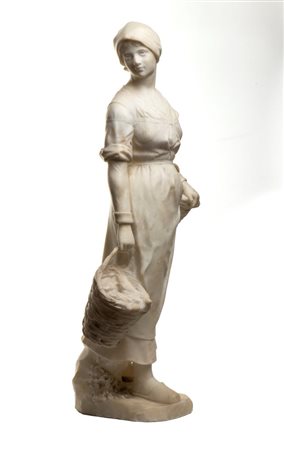  
Scultura francese in alabastro XIX secolo
 Altezza x larghezza x profondità: 65 x 30 x 18 cm