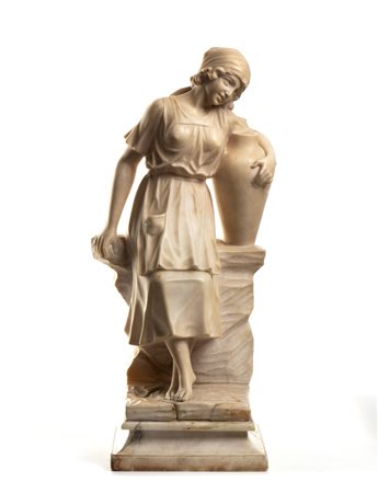  
Scultura francese in alabastro XIX secolo
 Altezza x larghezza x profondità: 58 x 21 x 23 cm