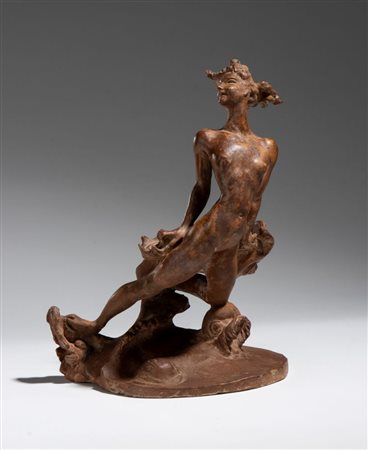 FRANCESCO PIFFERETTI (firma_di)  
Scultura in terracotta  Italia, XIX secolo
 Altezza x larghezza x profondità: 24 x 18 x 14 cm 