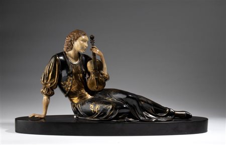  
Scultura Art Déco Italia, XX secolo
 Altezza x larghezza x profondità: 30 x 57 x 18 cm