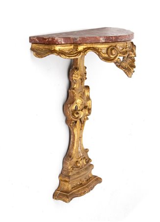 
Consolle da muro Area veneta, XIX secolo
 Altezza x larghezza x profondità: 65 x 57 x 27 cm.