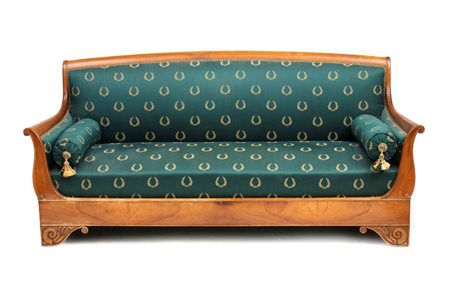  
Divano a barca Biedermeier Austria, XIX secolo
 Altezza x larghezza x profondità: 95 x 208 x 75 cm. Altezza seduta: 52 cm