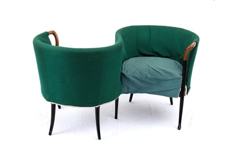  
Tête-à-tête Art Decò Italia, 1930
 Altezza x larghezza x profondità: 74 x 136 x 65 cm