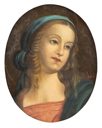  
Dipinto raffigurante la Vergine XX secolo
 Altezza x larghezza: 41 x 41 cm