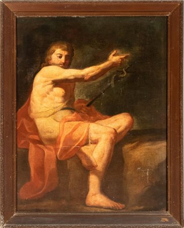  
Dipinto raffigurante San Giovanni Battista Italia, XVIII-XIX secolo
 Altezza x larghezza con cornice: 148 x 118 cm
