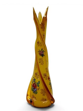  
Vaso in vetro di Murano Italia, XX secolo
 Altezza x diametro: 48 x 12 cm