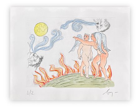 ENRICO BAJ (1927-2003) - Paradiso Perduto: l'arcangelo Uriele, 1986