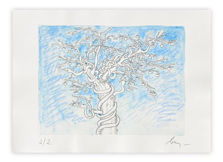 ENRICO BAJ (1927-2003) - Paradiso Perduto: una strana visione, 1986