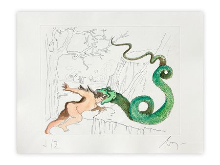 ENRICO BAJ (1927-2003) - Paradiso Perduto: il Demonio in bocca, 1986
