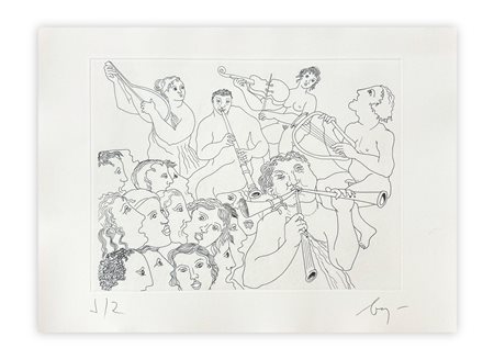 ENRICO BAJ (1927-2003) - Paradiso Perduto: Alleluja, 1986
