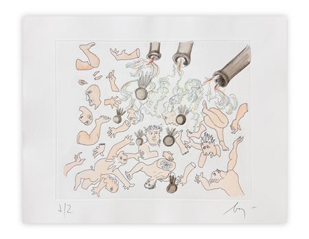 ENRICO BAJ (1927-2003)- Paradiso Perduto: guerra in cielo, 2, 1986