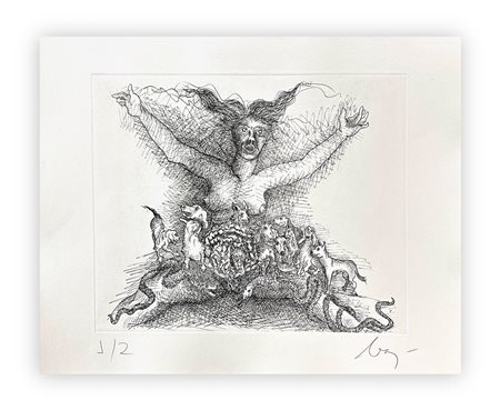 ENRICO BAJ (1927-2003) - Paradiso Perduto: la madre infernale, 1986