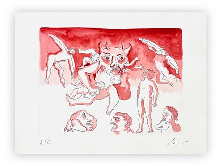 ENRICO BAJ (1927-2003) - Paradiso Perduto: Moloch, 1986