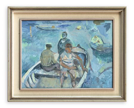 SAVINO LABÒ (1899-1976) - Paesaggio nella barca, 1967