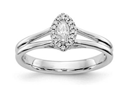 ANELLO IN ORO BIANCO 18K CON DIAMANTI PER 0,3 CT - 418 LG 18K