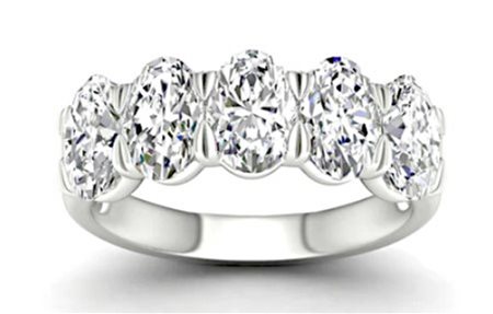 ANELLO IN ORO BIANCO 18K CON DIAMANTI PE 3,20 CT - 469 LG 18K