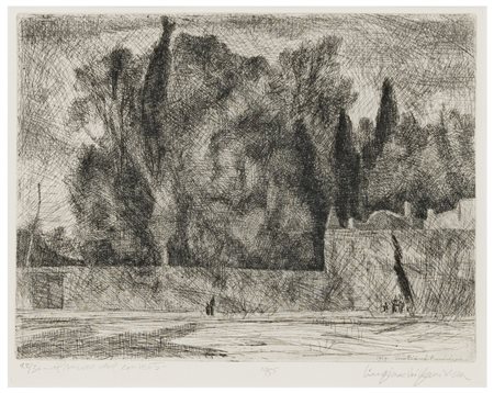 Lino Bianchi Barriviera (1906 - 1985)
Il muro del convento, 1955