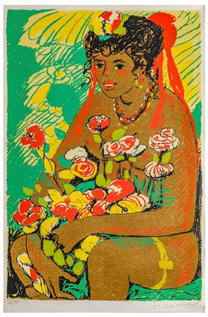 Salvatore Fiume (1915 - 1997)
Ragazza con fiori in grembo