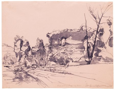 Lino Bianchi Barriviera (1906 - 1985)
Ruderi ai Campi Flegrei, 1955