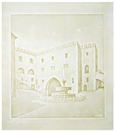 Luigi Casoni (1926 - 2016), per Cartiere Miliani, Fabriano
La Fontana Sturinalto di Fabriano, 1954