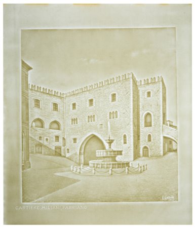 Luigi Casoni (1926 - 2016), per Cartiere Miliani, Fabriano
La Fontana Sturinalto di Fabriano, 1954