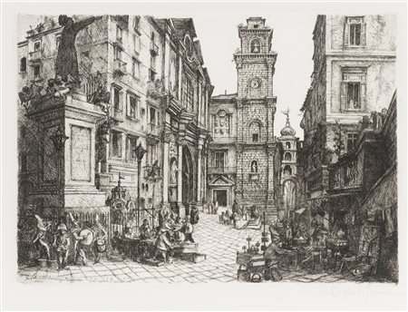 Lino Bianchi Barriviera (1906 - 1985)
Napoli. San Lorenzo Maggiore, 1957