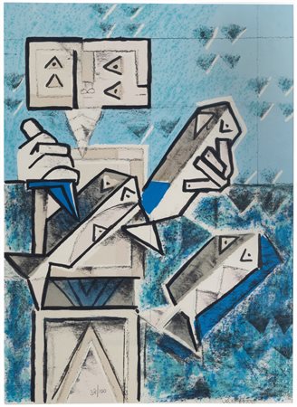 Ibrahim Kodra (1918 - 2006)
Pescivendolo 