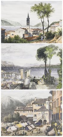 Isidore Laurent Deroy (1797 - 1886), da Turner (1775-1851)
Ascona sul Lago Maggiore ; la Chiesa Prepositurale dei Santi Filippo e Giacomo a Laveno; Scorcio di Orta San Giulio con il Broletto