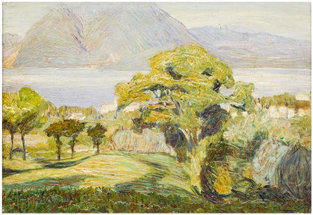 Baldassarre Longoni (1876 - 1956)
Paesaggio con lago