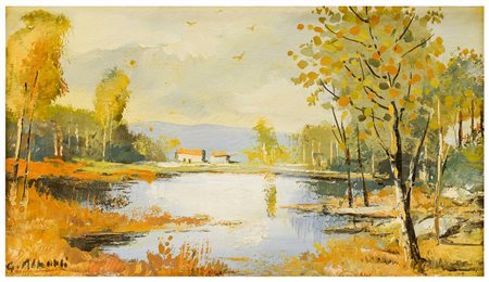 Gino Alberti (1921 - 1990)
Paesaggio con lago