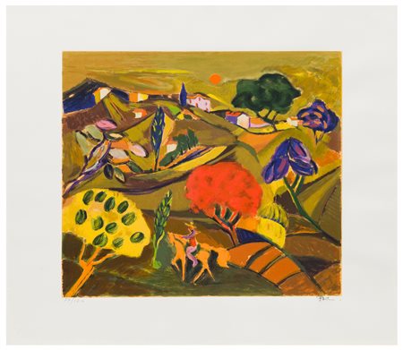 Roberto Poloni (1938)
Paesaggio con cavaliere